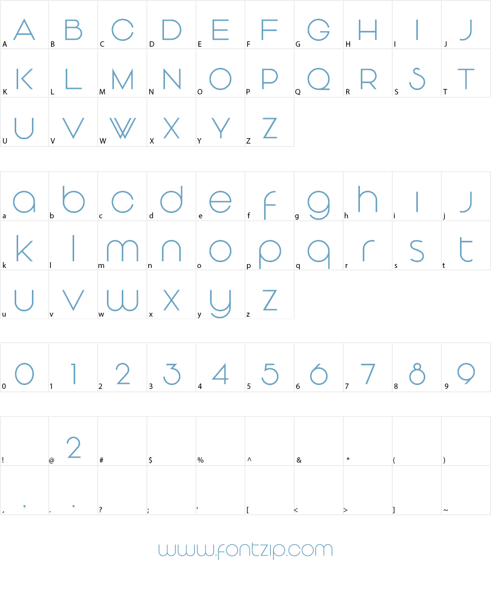 Vonique 43 Font Character